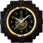 Analog Wall Clock  (Brown, With Glass)